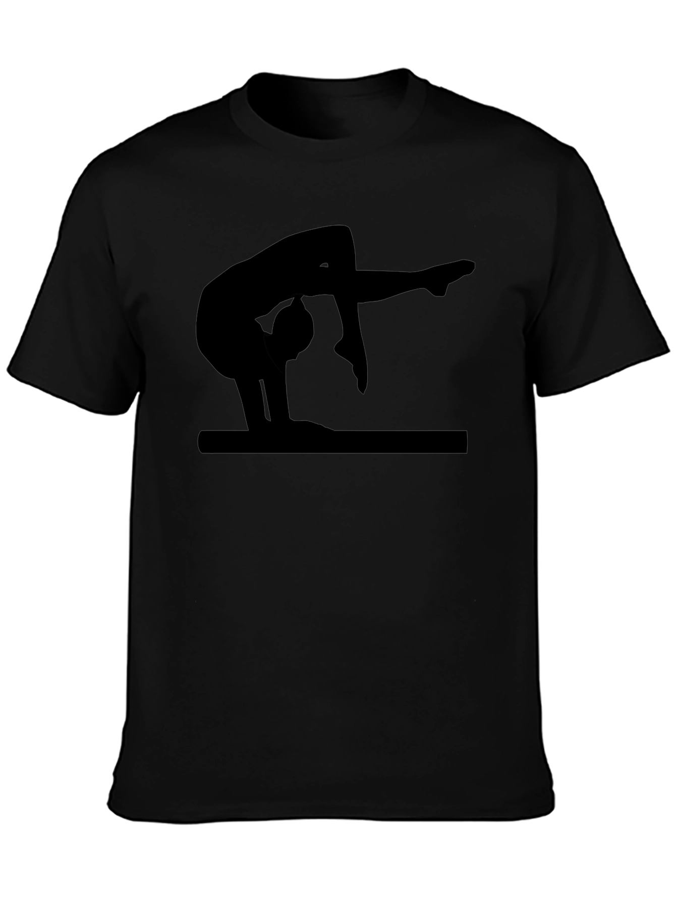 Gymnast Silhouette Black T-Shirt