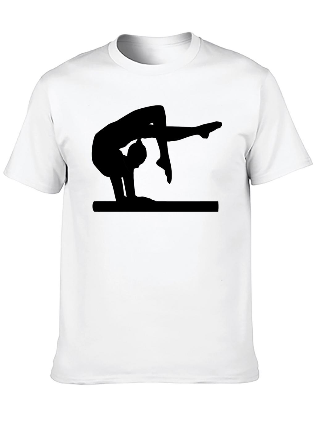 Gymnast Silhouette Black T-Shirt