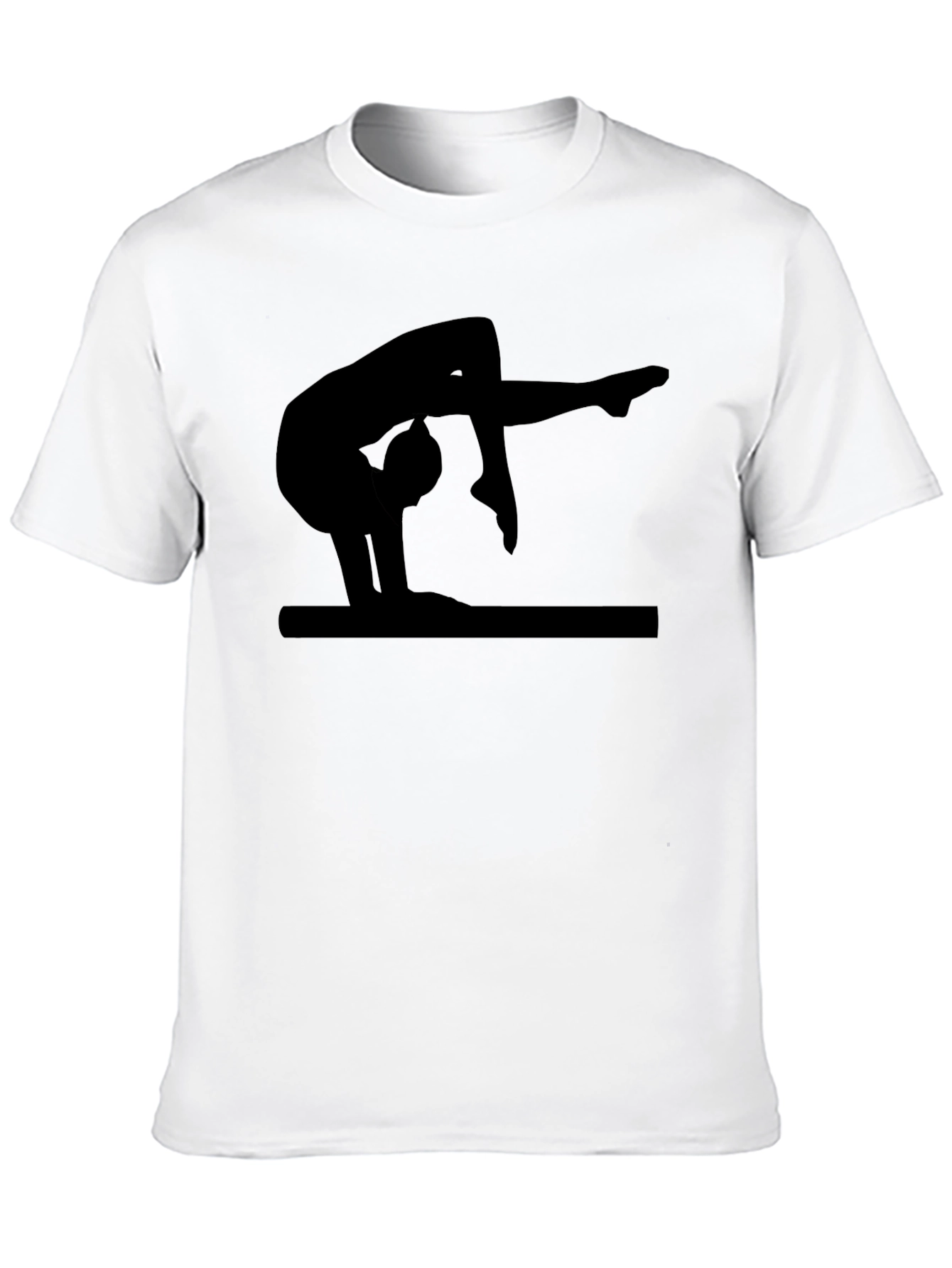Gymnast Silhouette Black T-Shirt