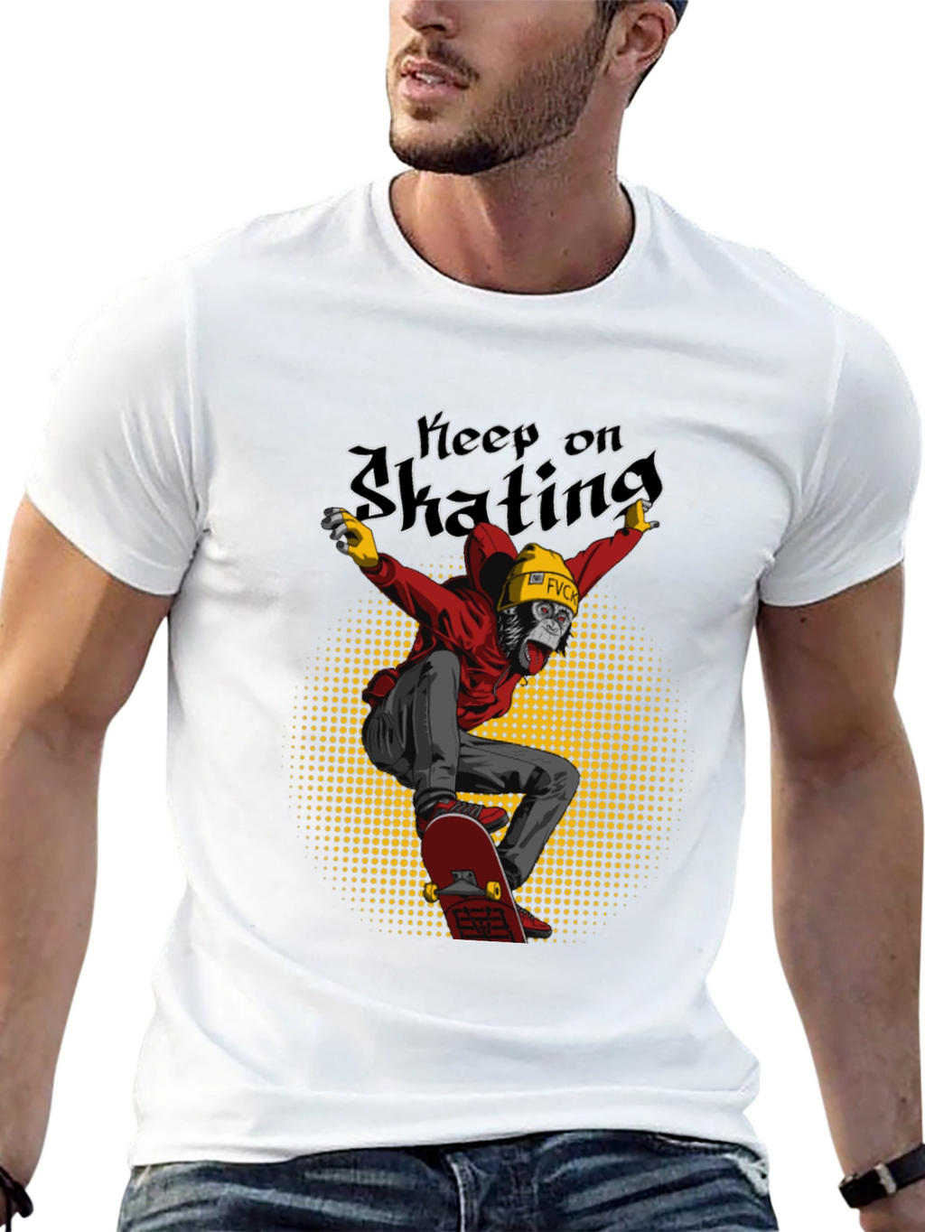 Keep on Skating Gorilla Graphic Tee