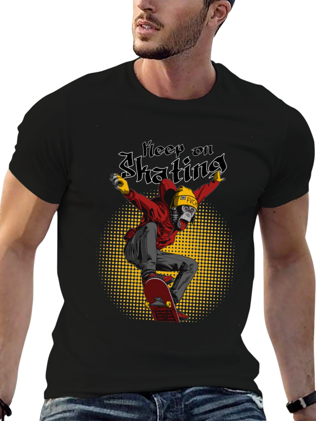 Keep on Skating Gorilla Graphic Tee