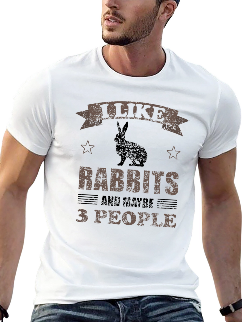 I Like Rabbits and Maybe 3 People T-Shirt