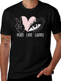 Peace Love Lashes Graphic T-Shirt