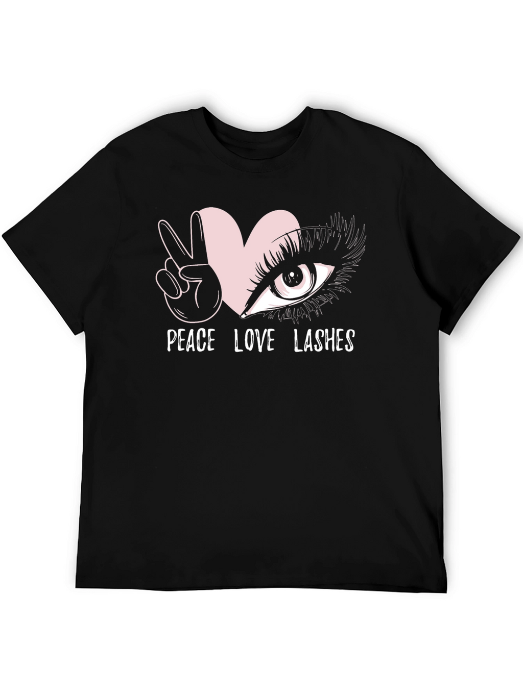 Peace Love Lashes Graphic T-Shirt