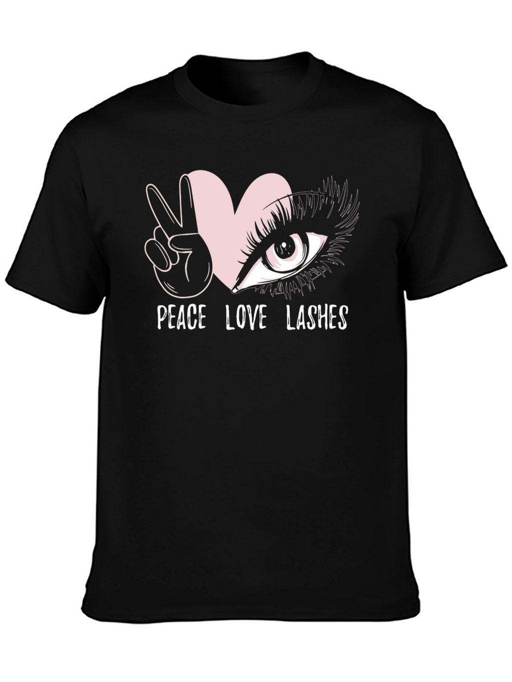 Peace Love Lashes Graphic T-Shirt