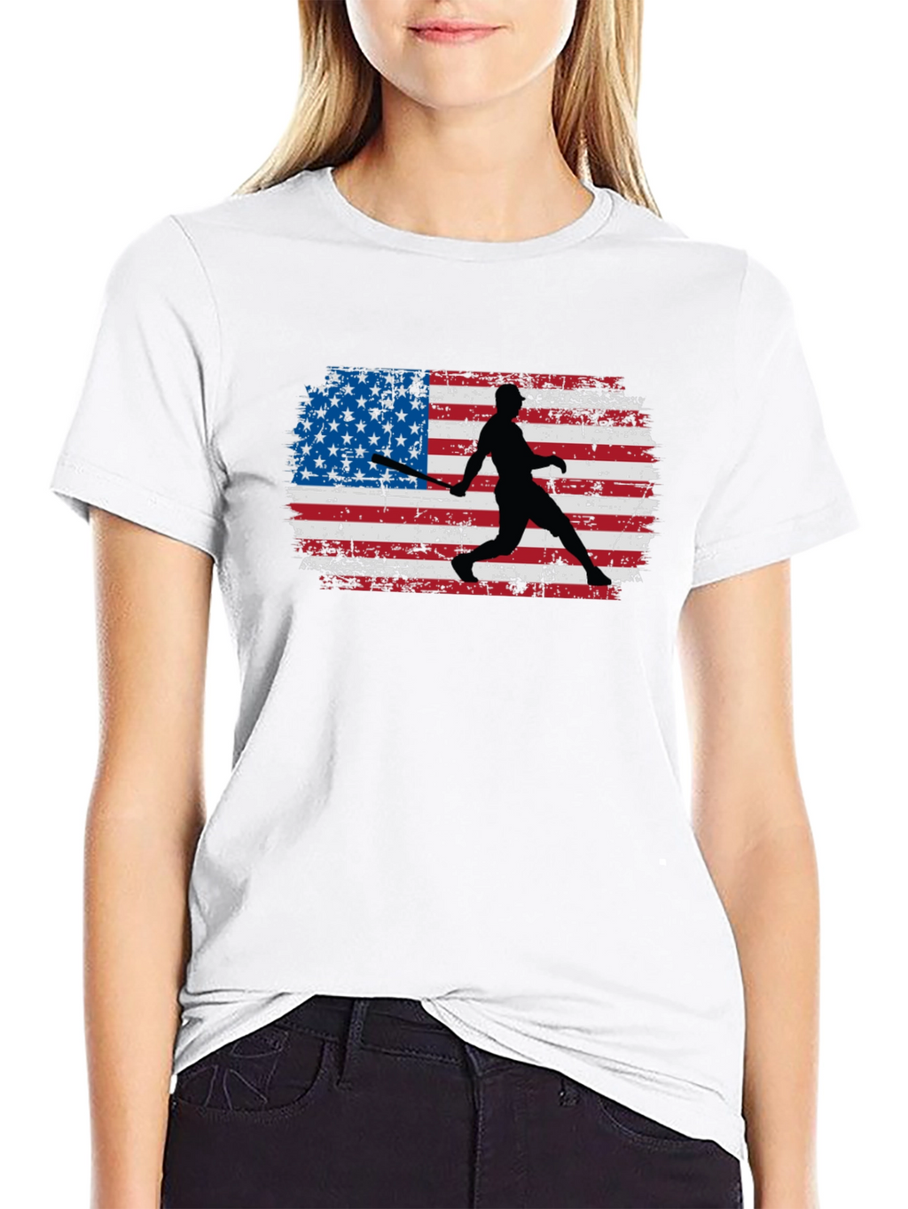Baseball Flag Graphic T-Shirt