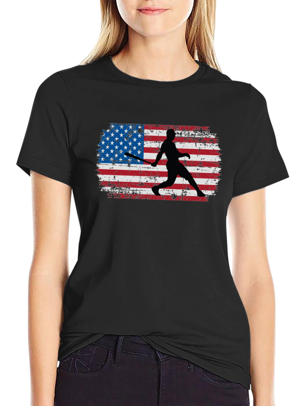 Baseball Flag Graphic T-Shirt