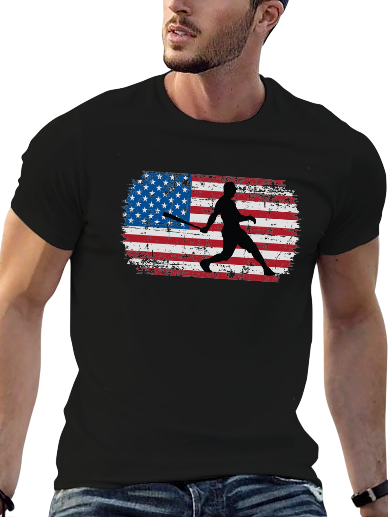 Baseball Flag Graphic T-Shirt