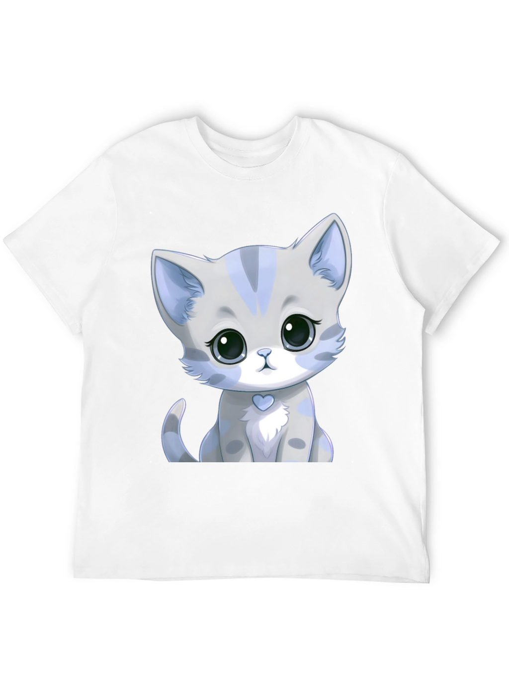 Cute Kitten Graphic Tee - Soft Style Black Shirt