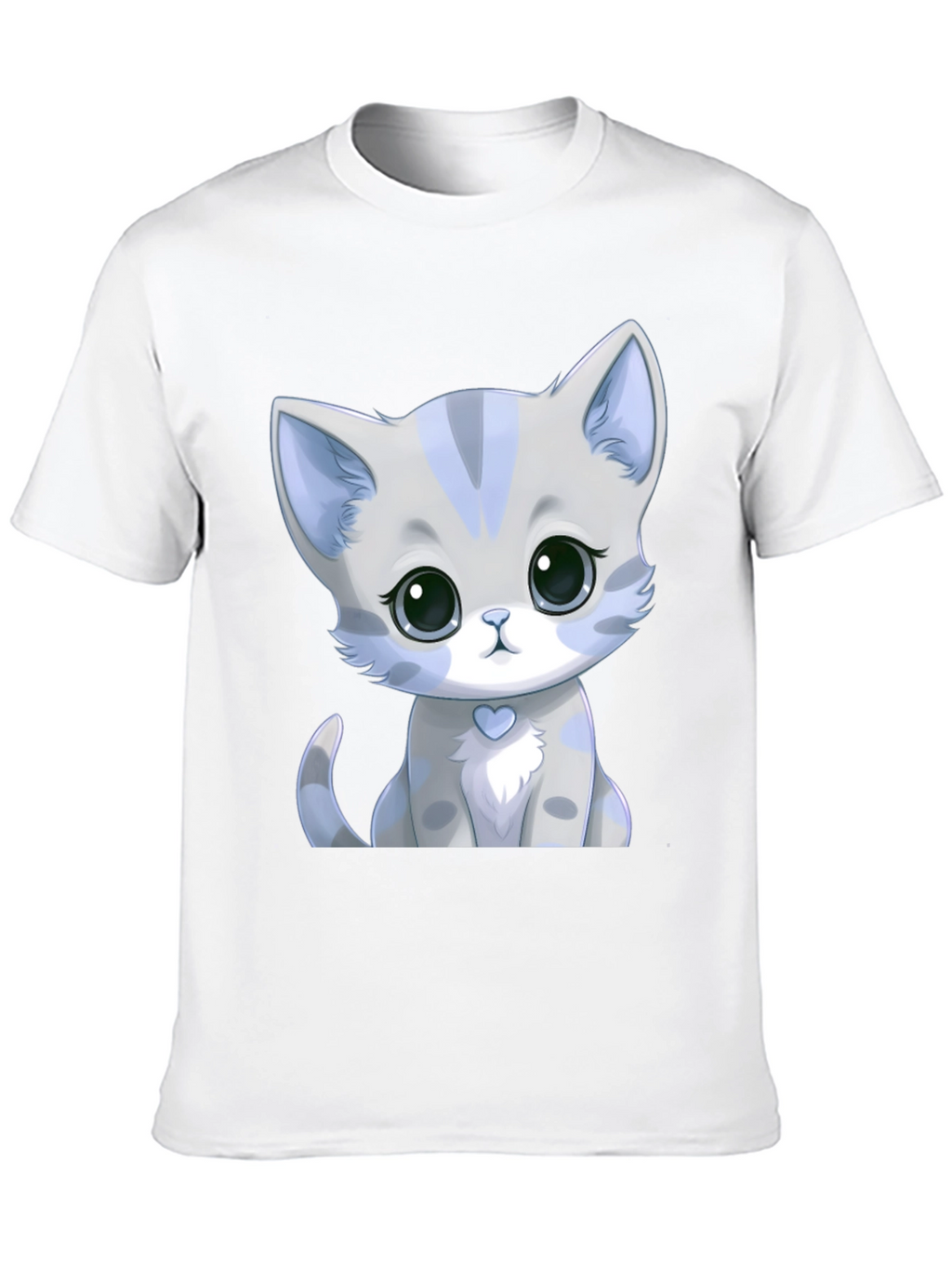 Cute Kitten Graphic Tee - Soft Style Black Shirt