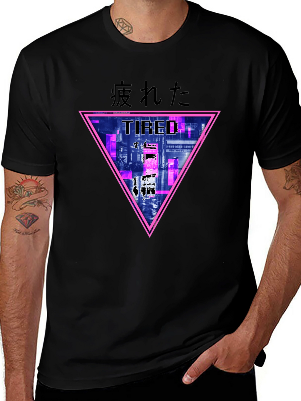 Tired Graphic Tee - Edgy Streetwear