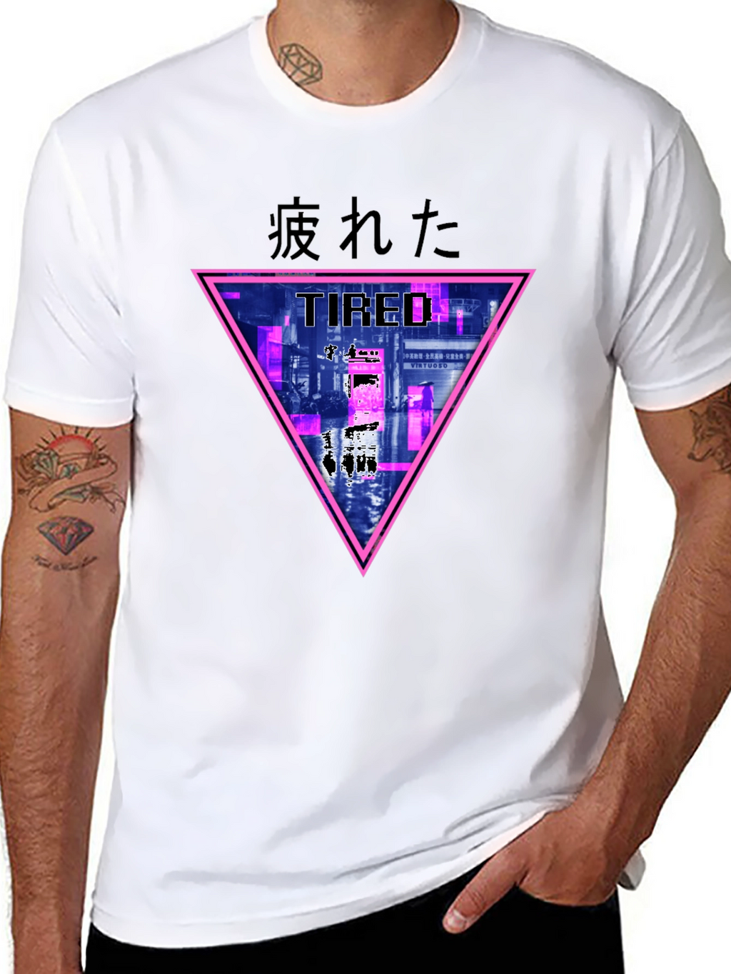 Tired Graphic Tee - Edgy Streetwear