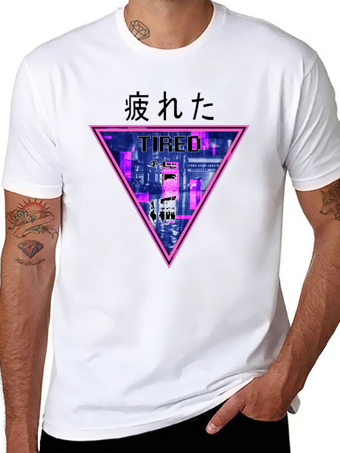 Tired Graphic Tee - Edgy Streetwear