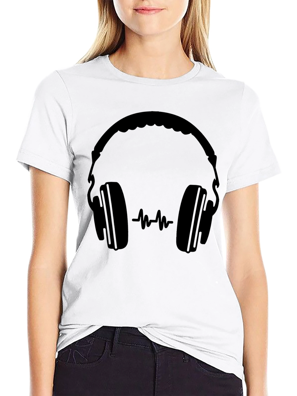 Headphones Graphic Tee - Modern Music Lover T-Shirt