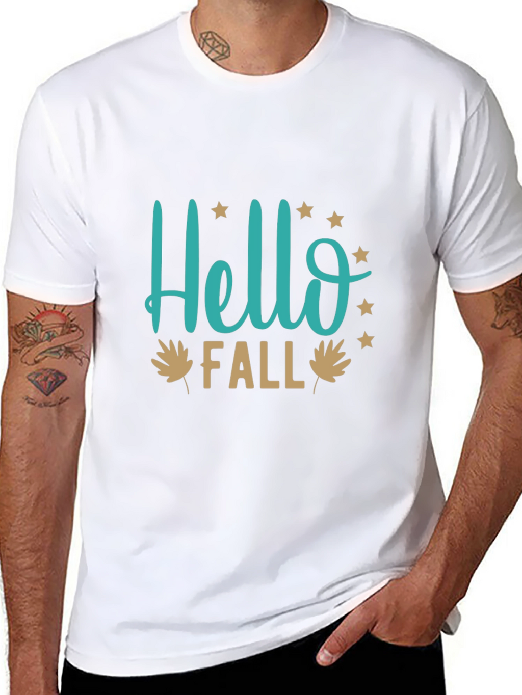 Hello Fall Graphic Tee - Stylish Autumn T-Shirt