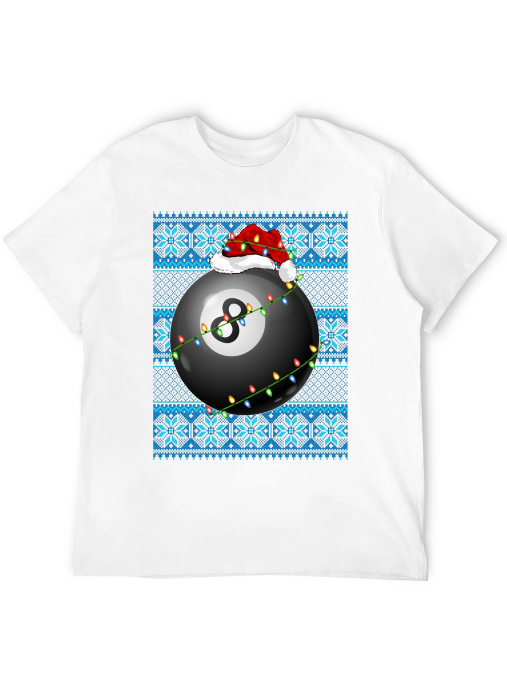 Festive 8-Ball Ugly Christmas Sweater T-Shirt
