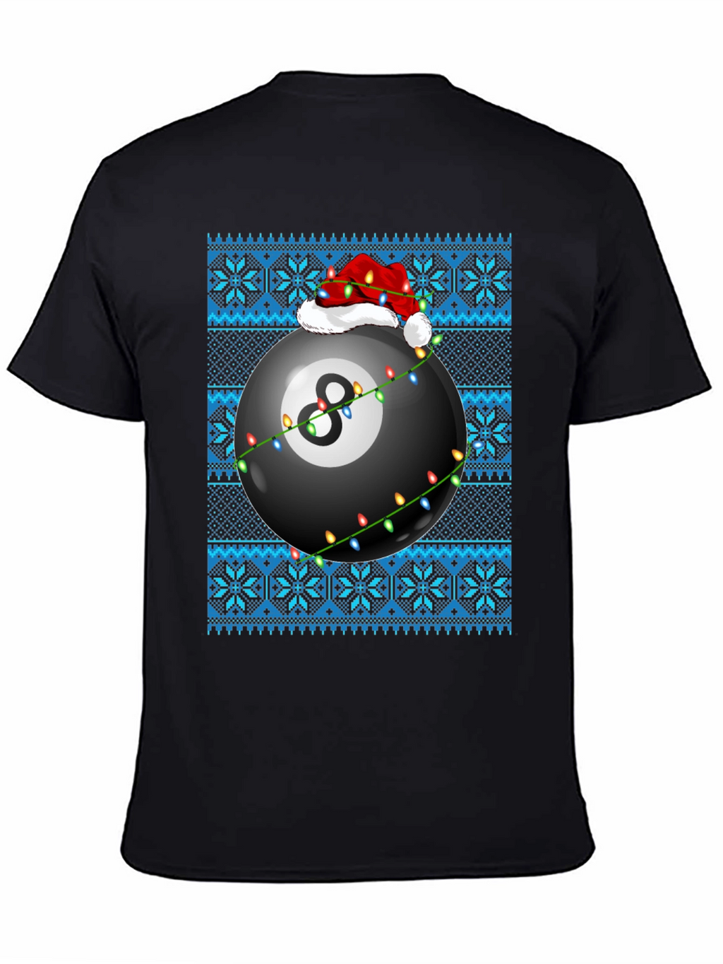 Festive 8-Ball Ugly Christmas Sweater T-Shirt