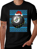 Festive 8-Ball Ugly Christmas Sweater T-Shirt
