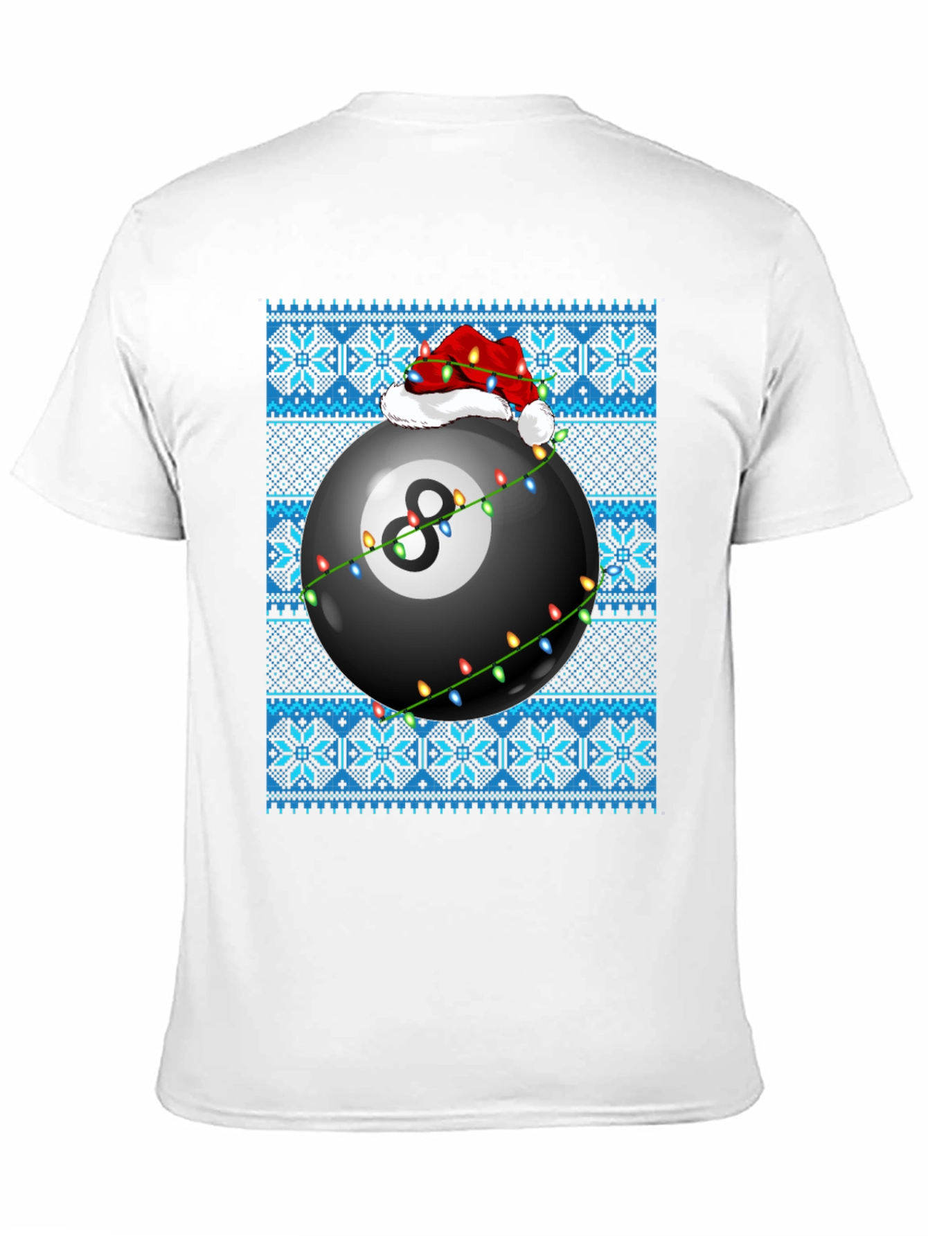 Festive 8-Ball Ugly Christmas Sweater T-Shirt