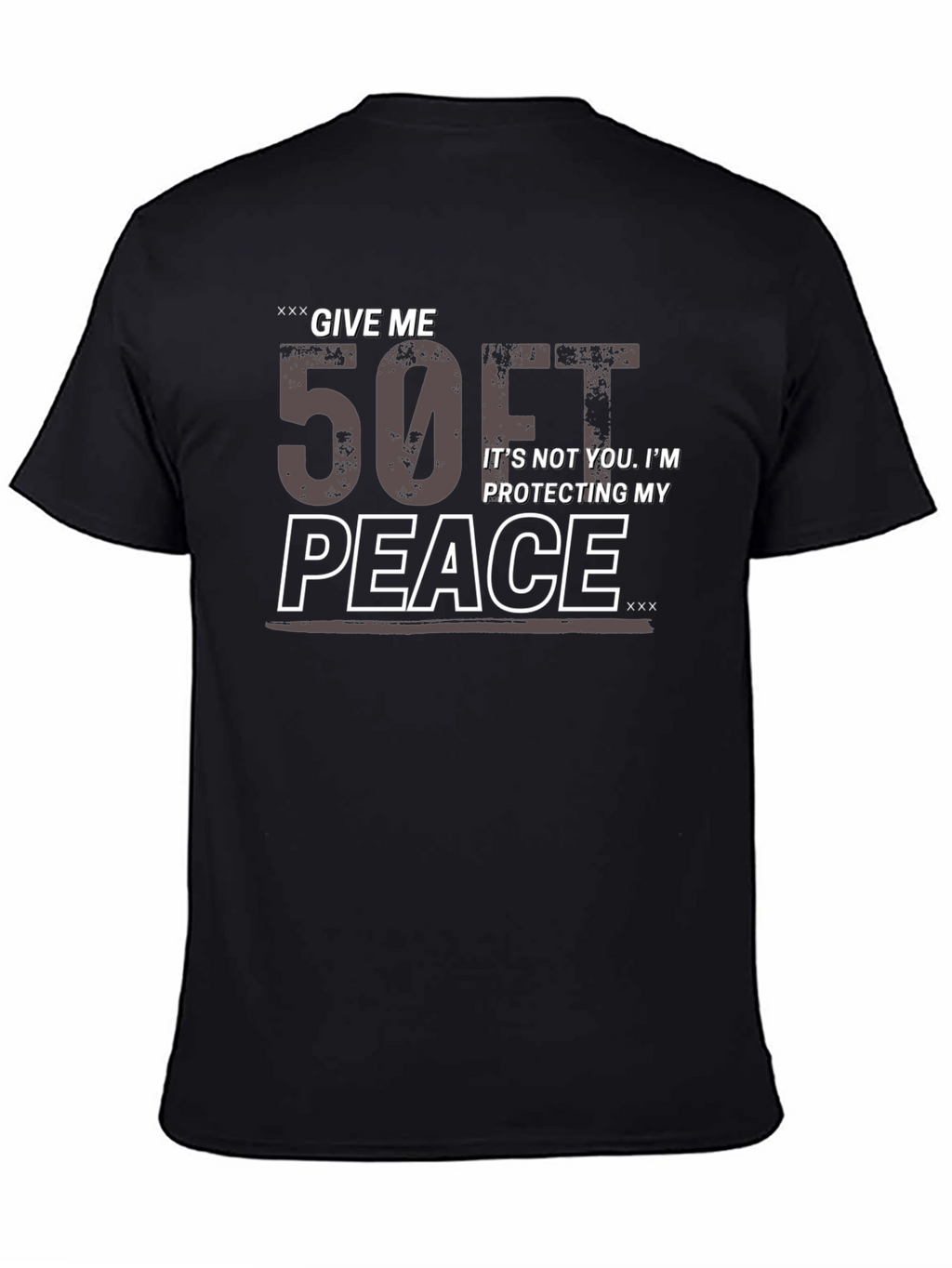 Give Me 50 Feet Black Graphic Tee
