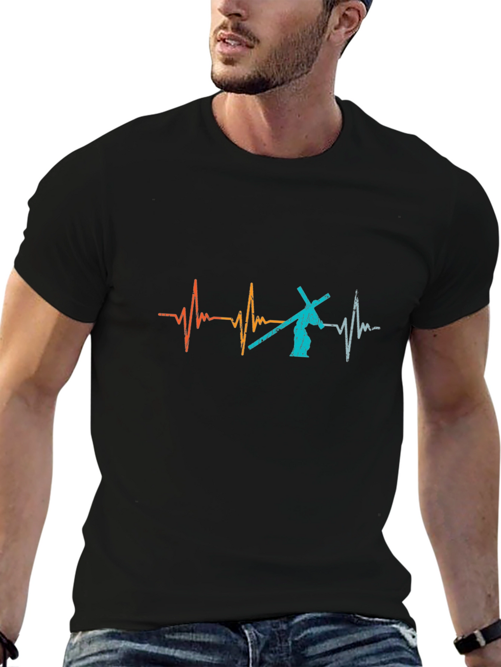 Jesus Heartbeat Black T-Shirt