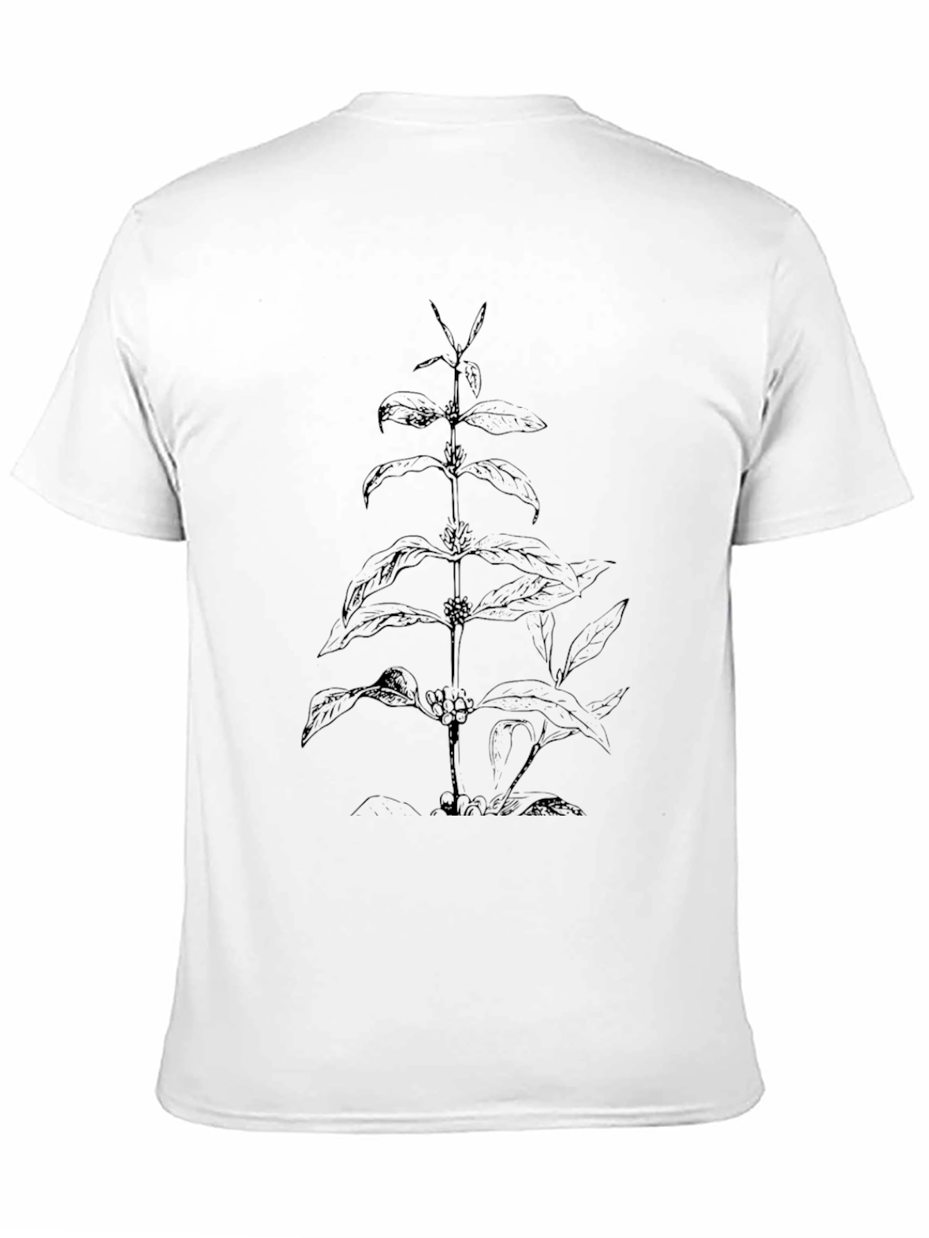 Botanical Plant Graphic Black T-Shirt
