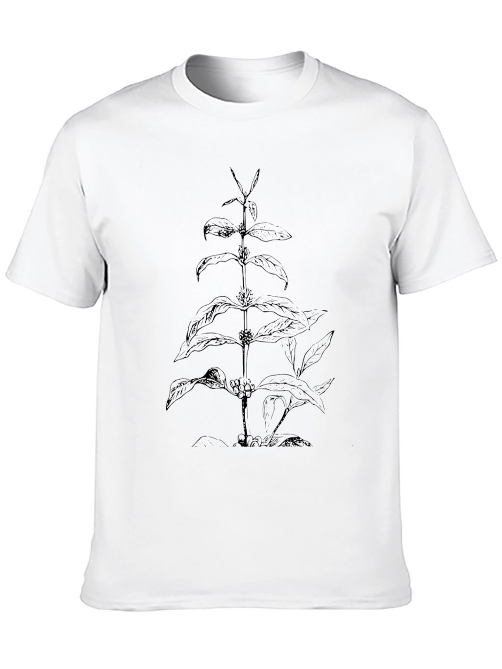 Botanical Plant Graphic Black T-Shirt