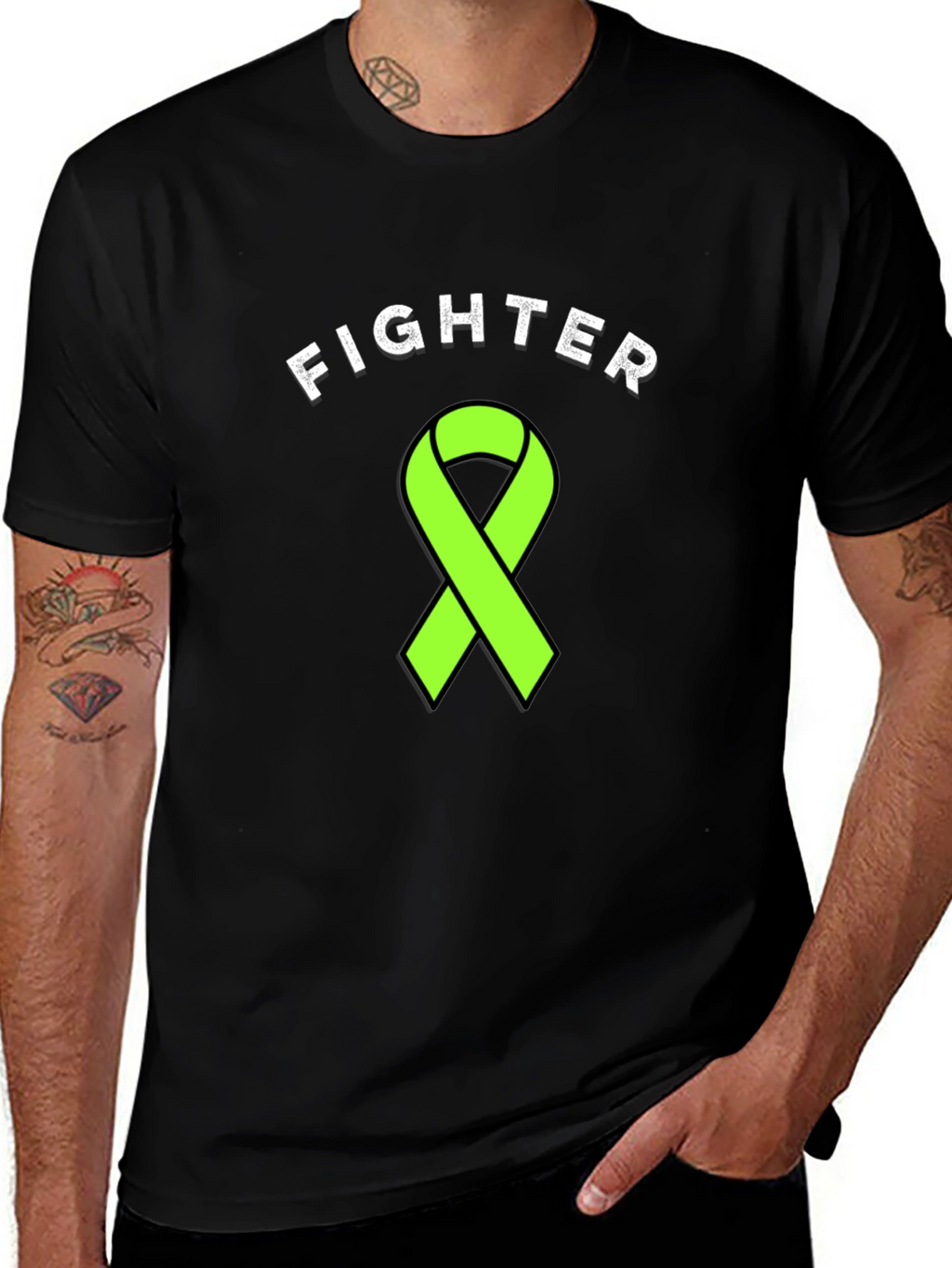 Fighter Ribbon Graphic T-Shirt
