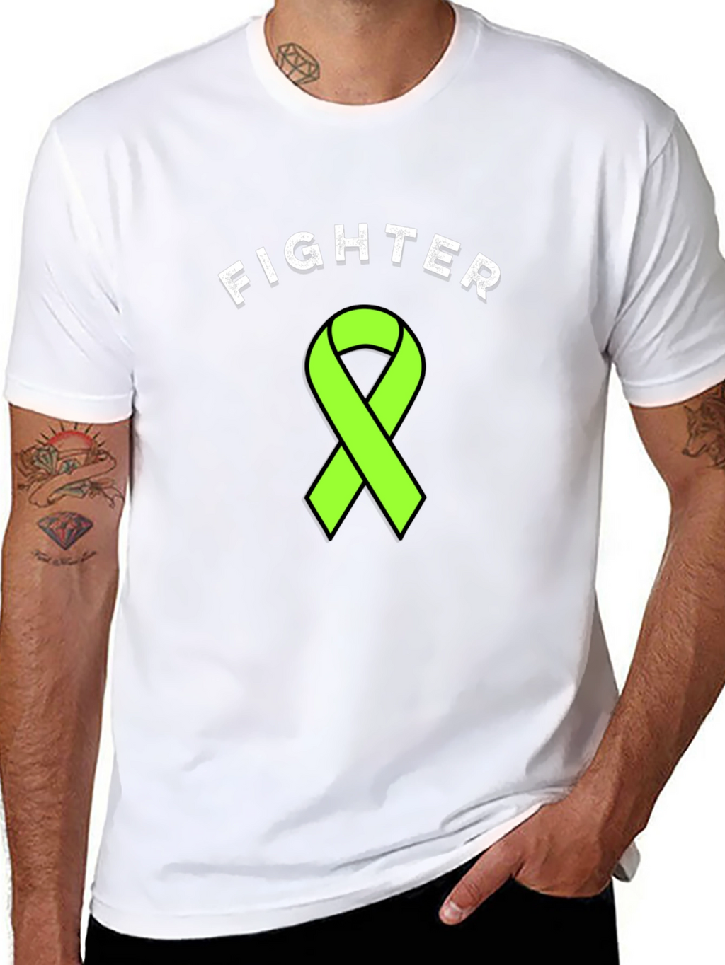 Fighter Ribbon Graphic T-Shirt