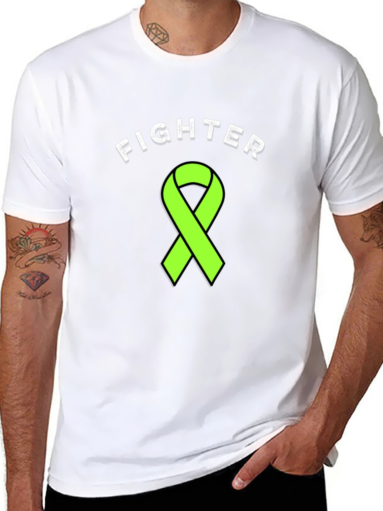 Fighter Ribbon Graphic T-Shirt
