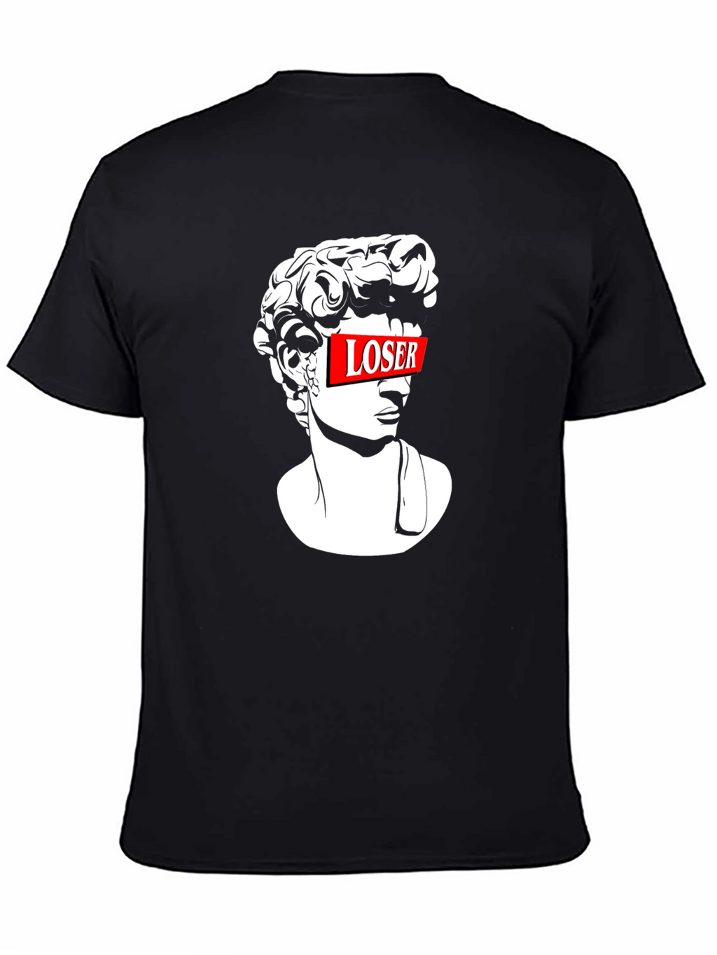 Loser Statue Graphic T-Shirt - Black