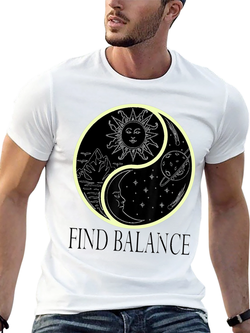 Yin Yang Find Balance Graphic Tee