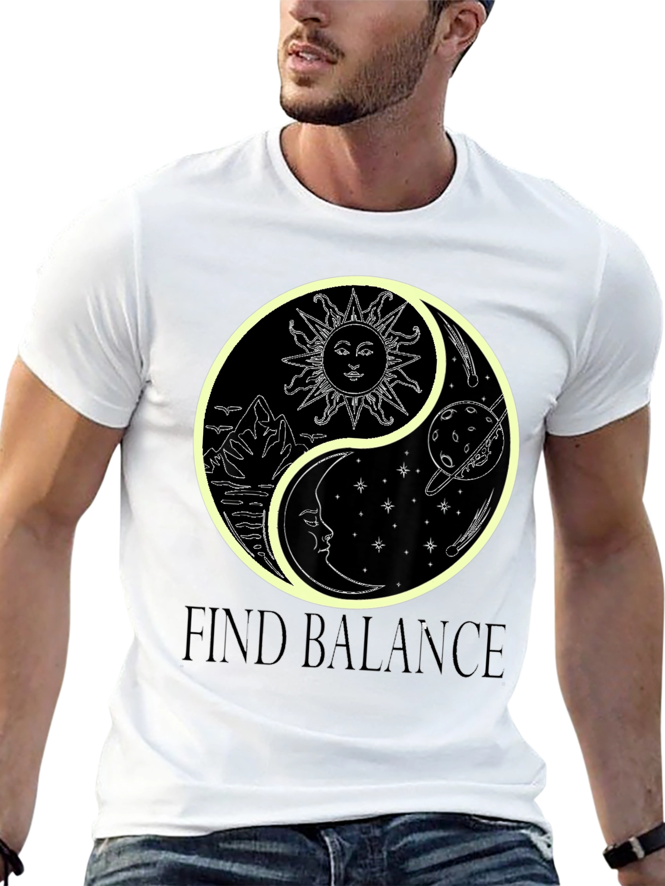 Yin Yang Find Balance Graphic Tee