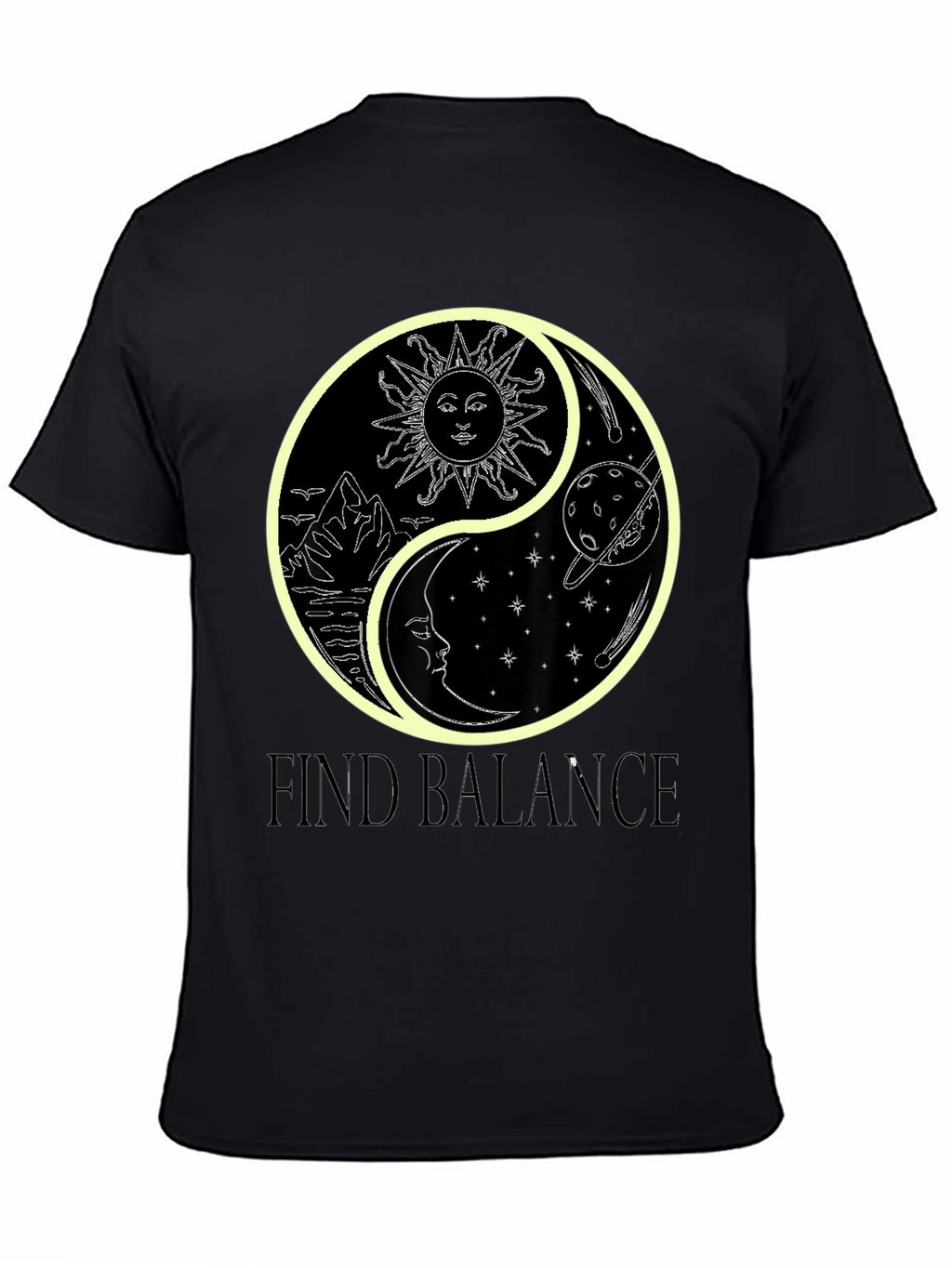 Yin Yang Find Balance Graphic Tee