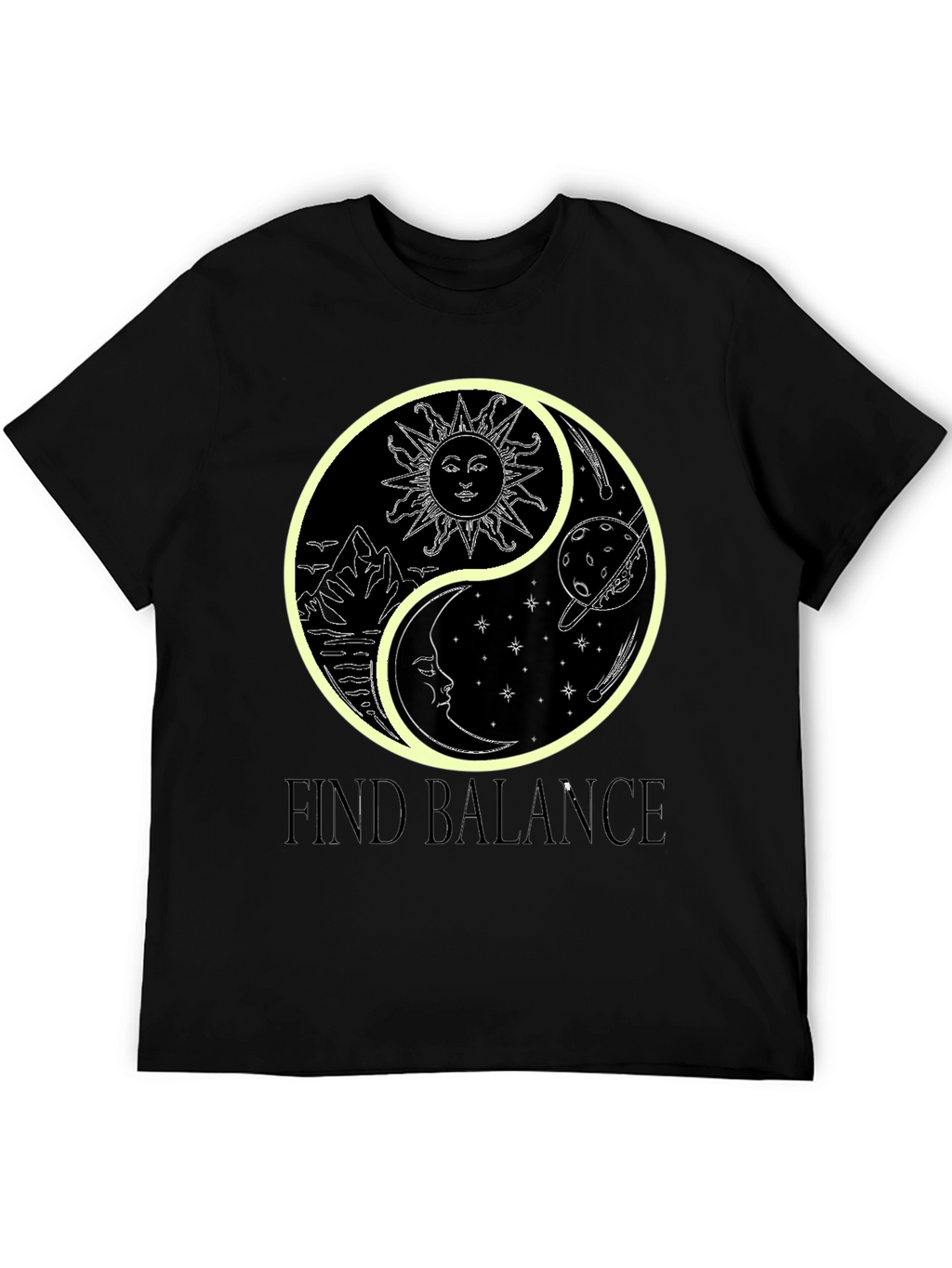 Yin Yang Find Balance Graphic Tee