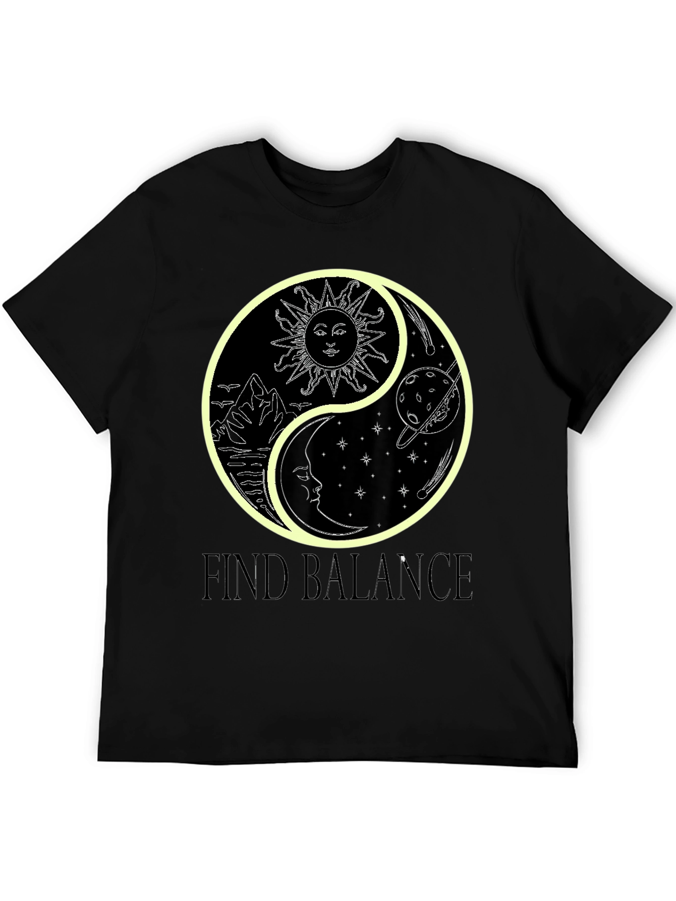 Yin Yang Find Balance Graphic Tee