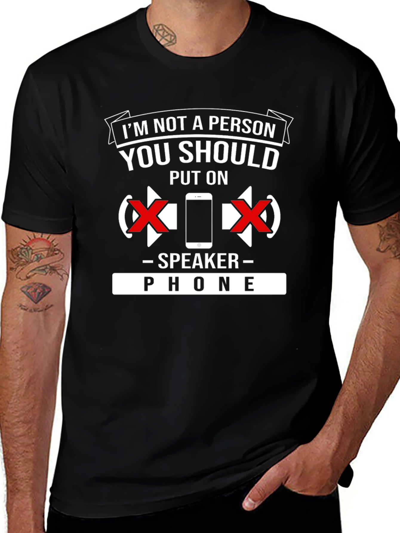 Speaker Phone T-Shirt: Dont Put Me On Speaker