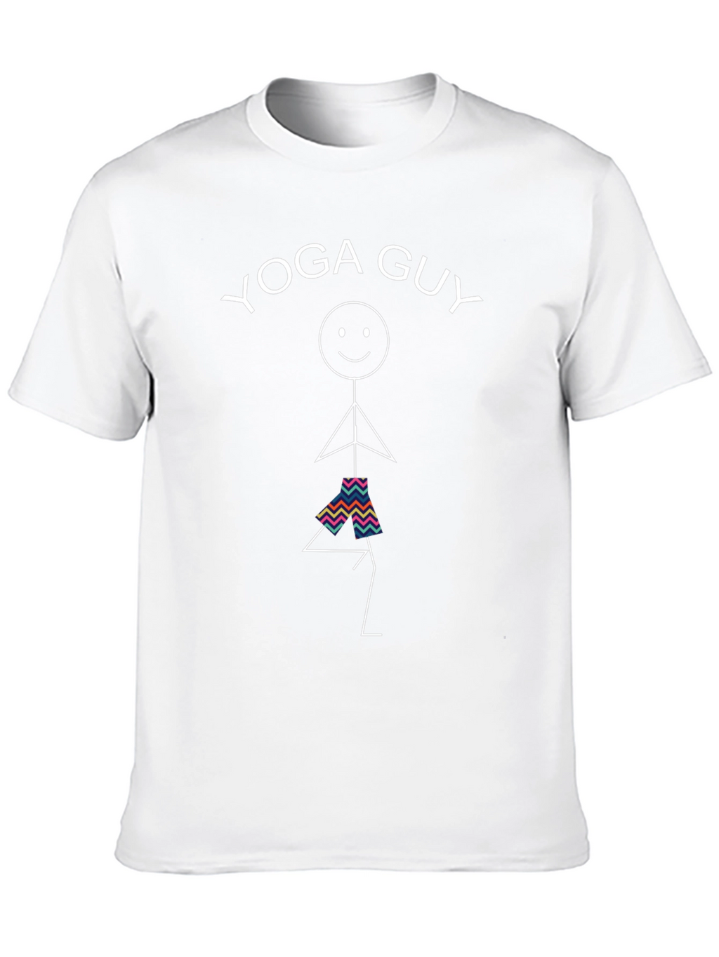Yoga Guy Graphic Tee - Black Cotton Blend Shirt