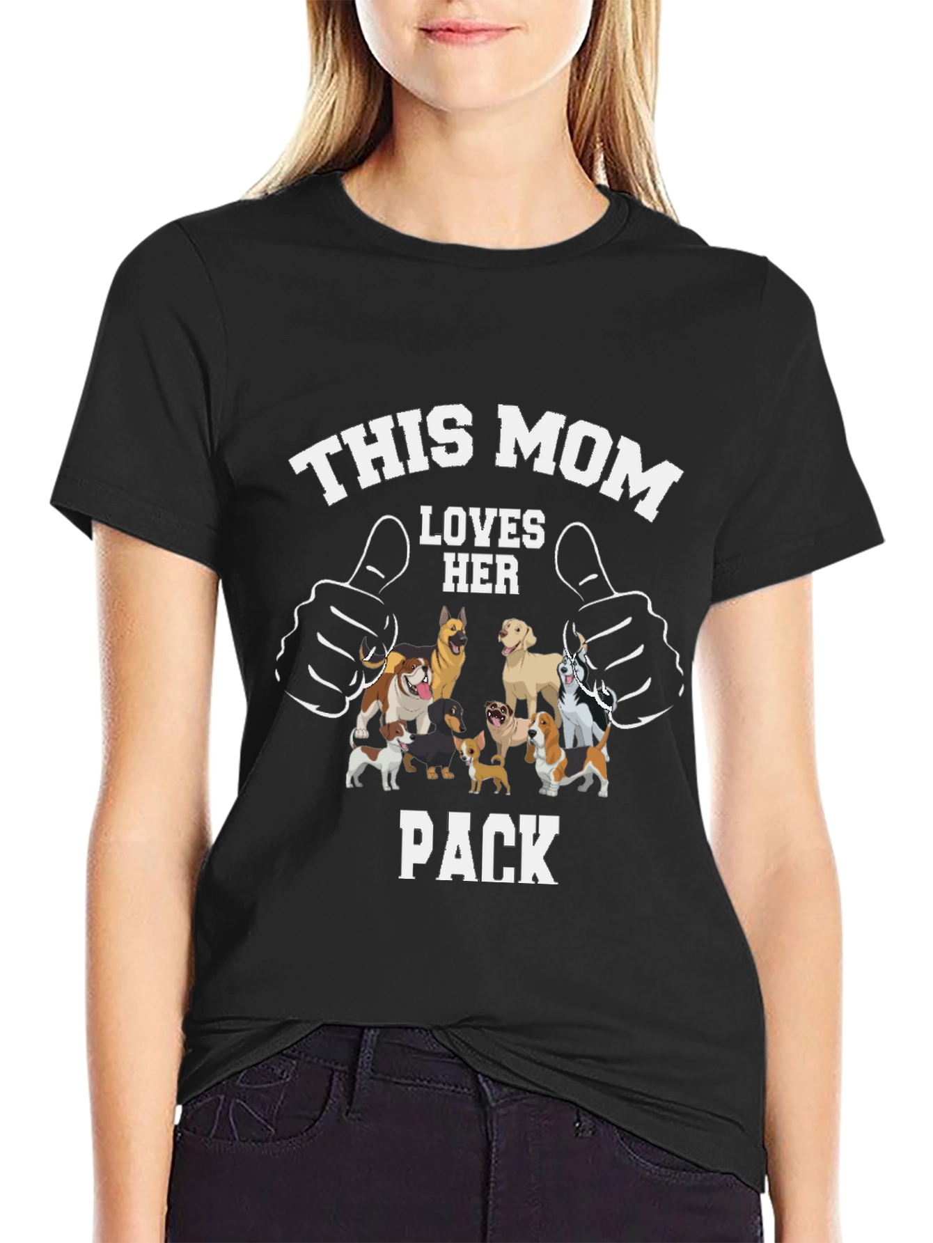 This Mom Loves Her Pack Dog T-Shirt