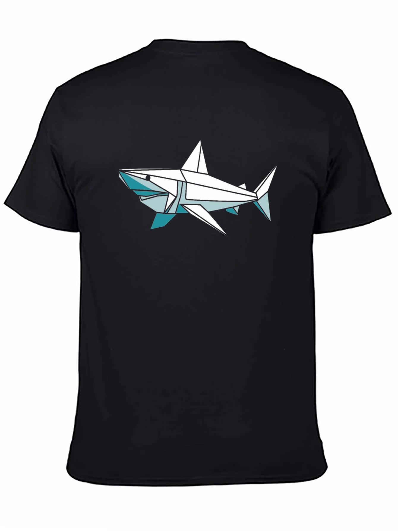 Origami Shark Graphic Tee - Stylish Cotton Comfort