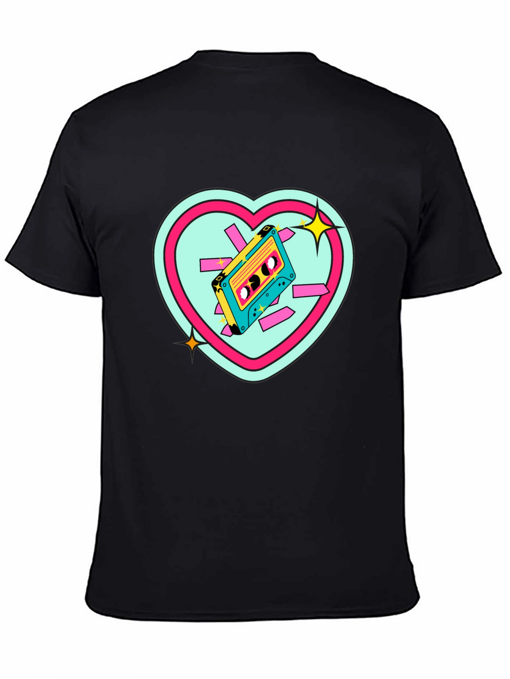 Retro Cassette Heart T-Shirt