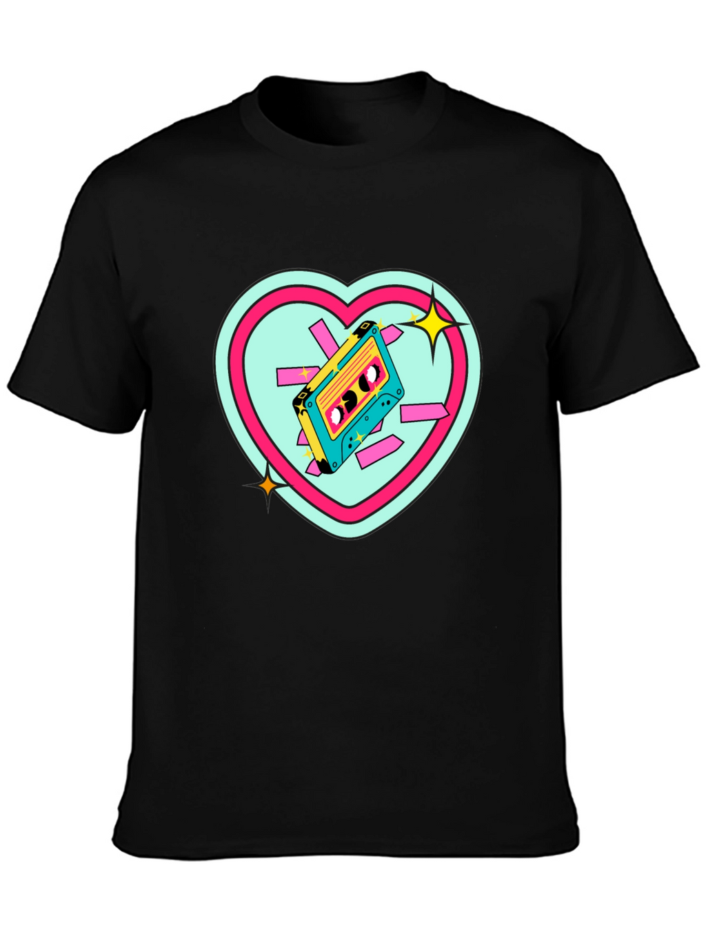 Retro Cassette Heart T-Shirt