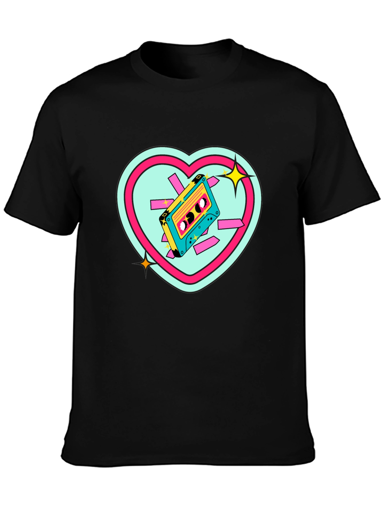 Retro Cassette Heart T-Shirt