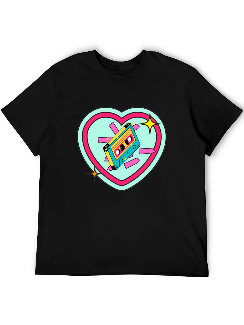 Retro Cassette Heart T-Shirt