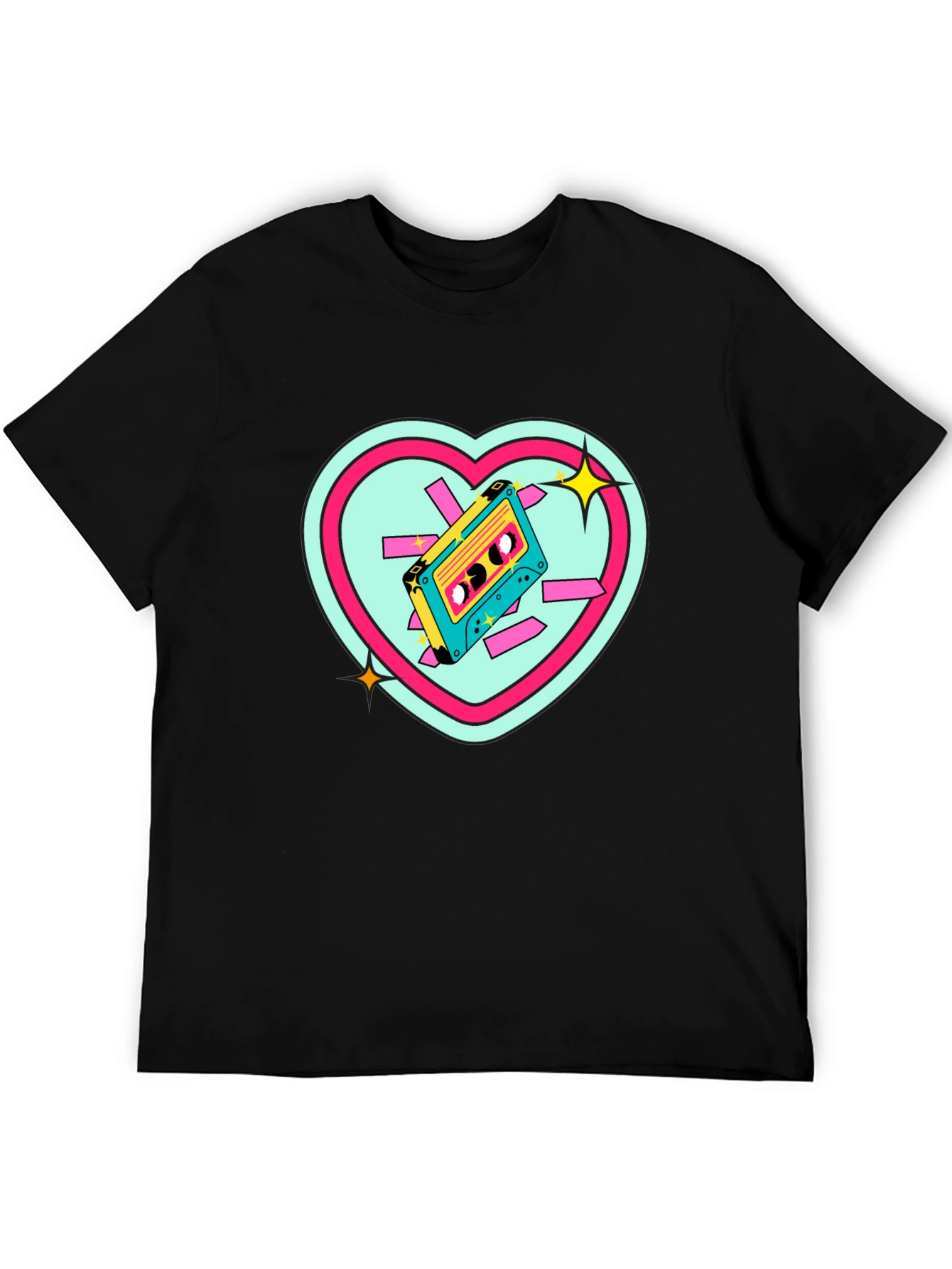 Retro Cassette Heart T-Shirt
