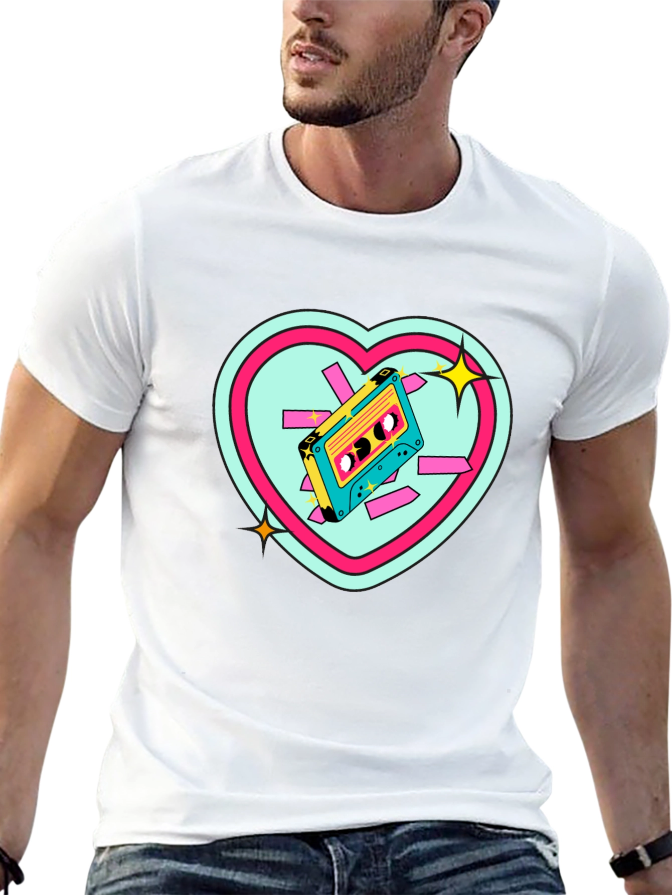 Retro Cassette Heart T-Shirt