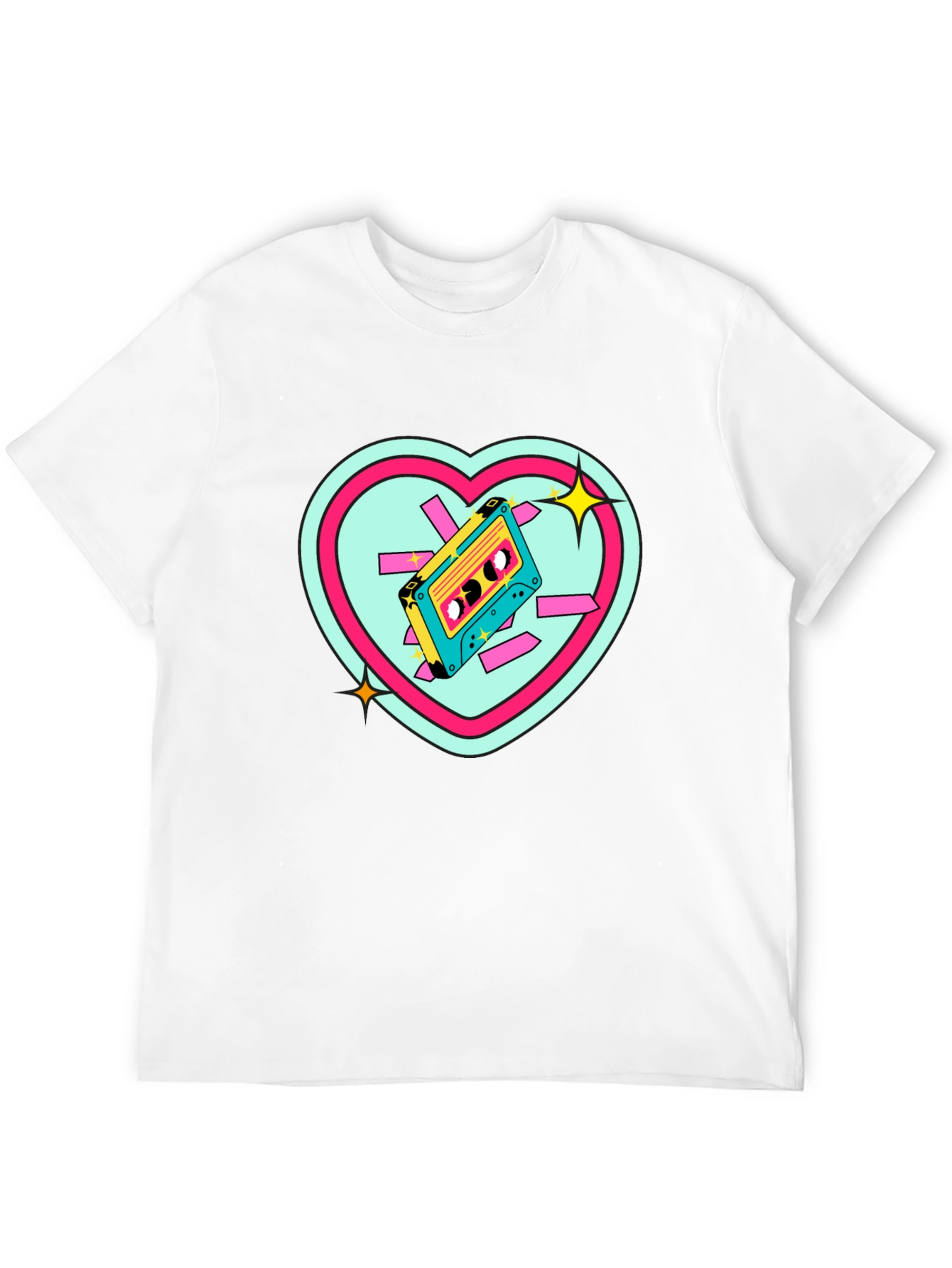 Retro Cassette Heart T-Shirt