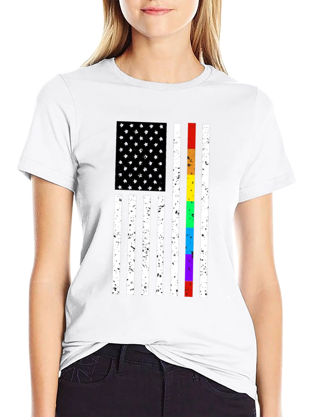 LGBT Pride American Flag Graphic Tee