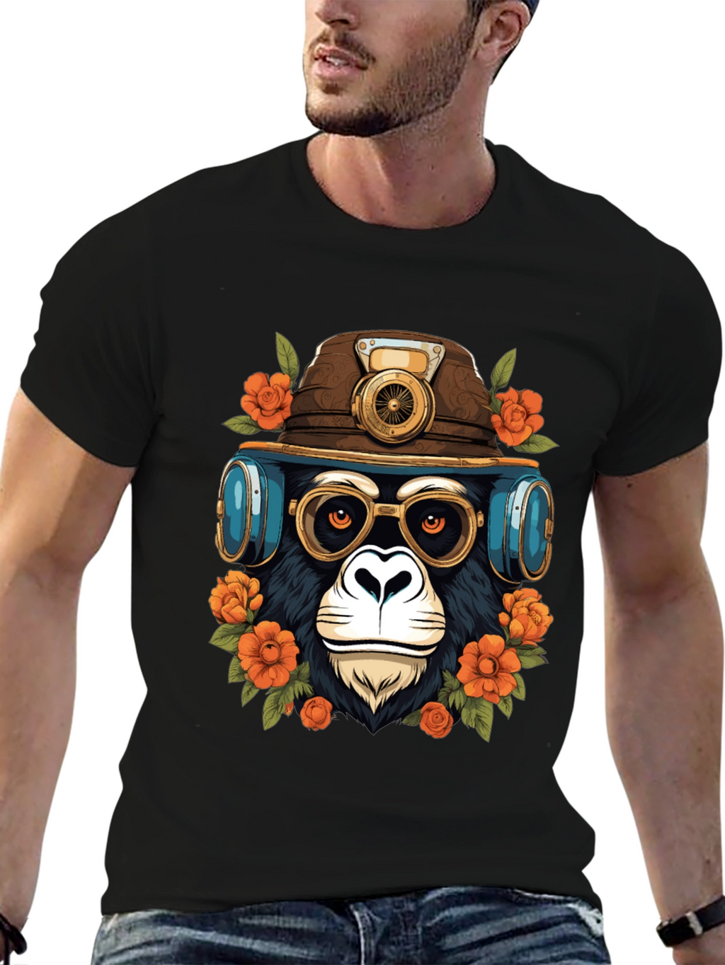 Steampunk Monkey Graphic Tee