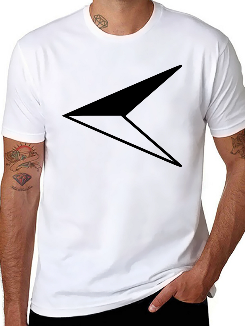 Modern Arrow Tee - Black Graphic T-Shirt